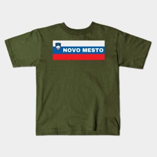 Novo Mesto City in Slovenian Flag Kids T-Shirt